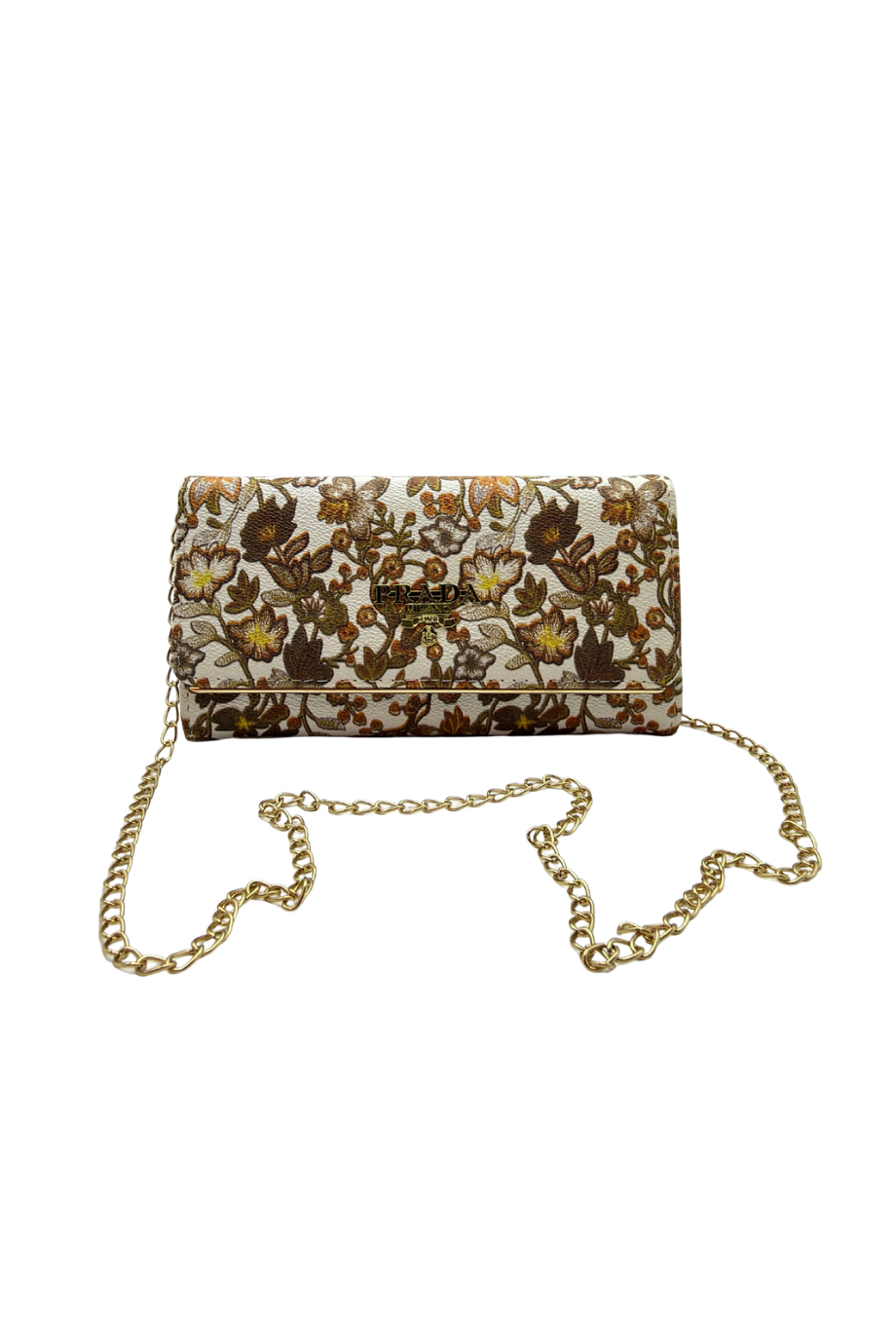 Leather Brown Floral with chain 1015 - Image 2
