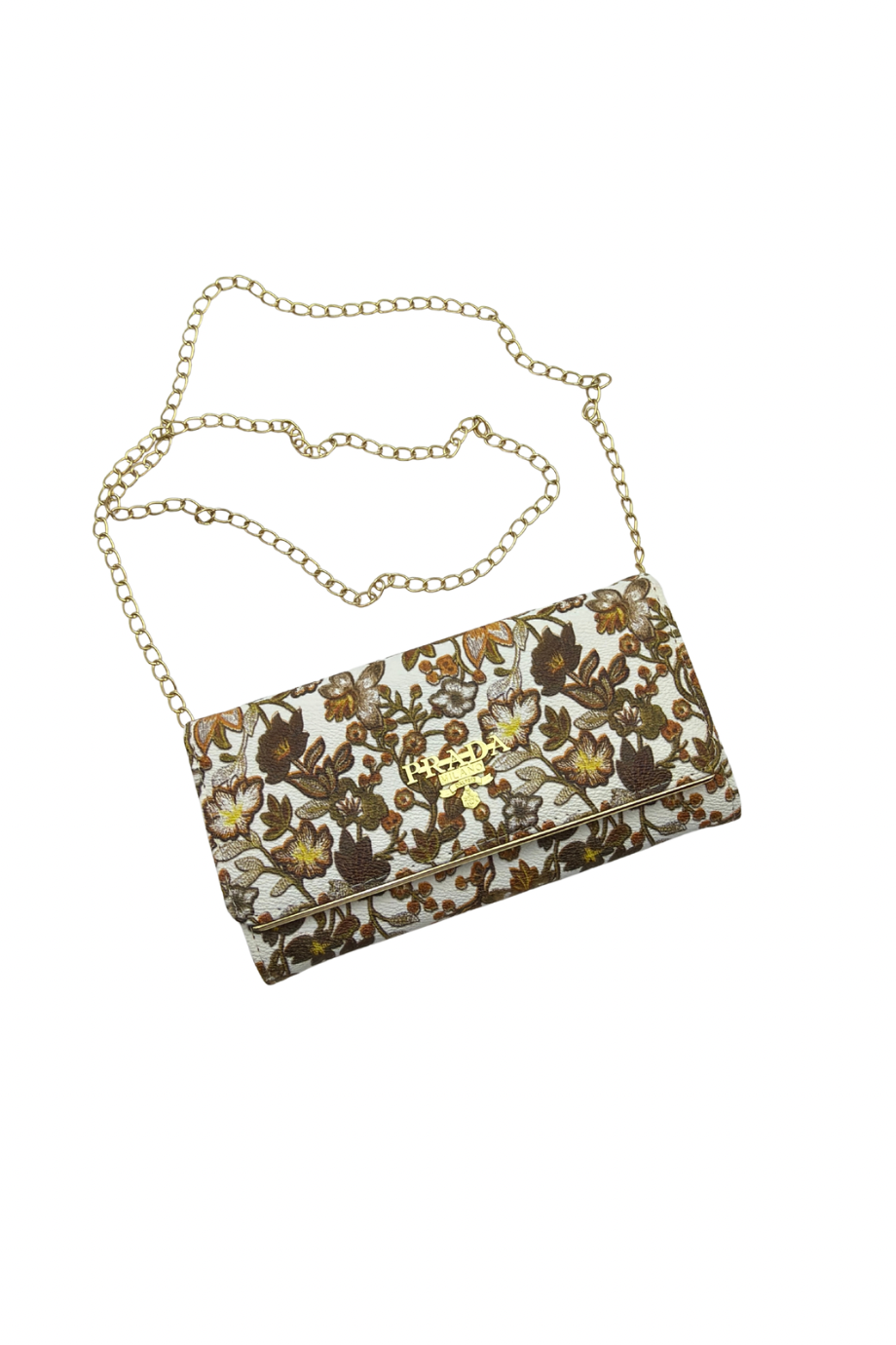 Leather Brown Floral with chain 1015 - Image 3