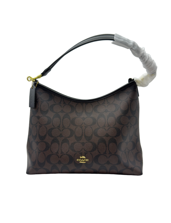 Mid size black & brown bag 1014