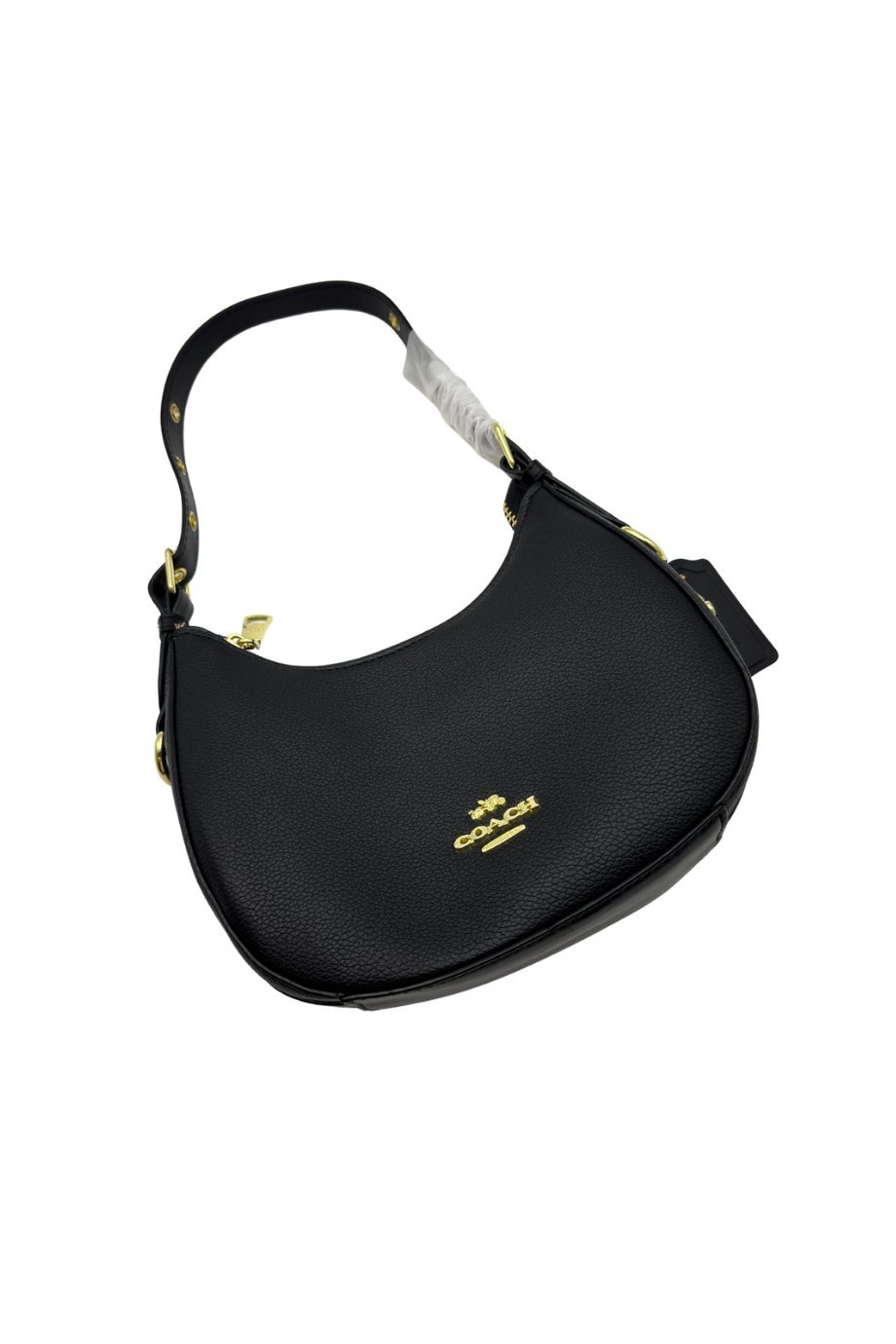 plain leather pochette bag black 1009 - Image 3
