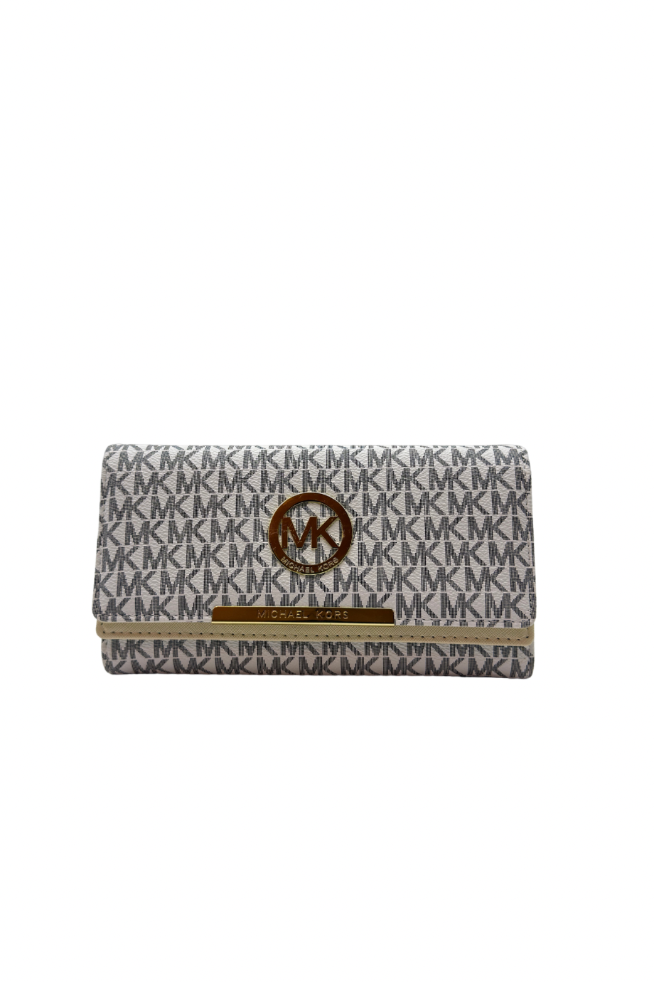 White & Grey Printed Wallet 1022