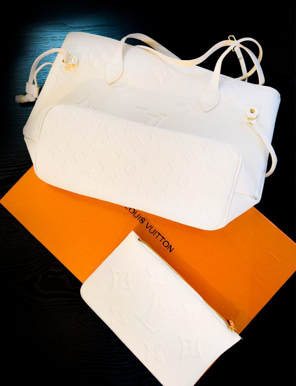 White Leather Tote Bag