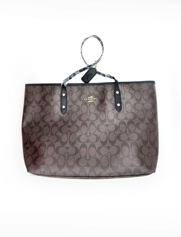 Dark Brown & Black Tote Bag ZSL39