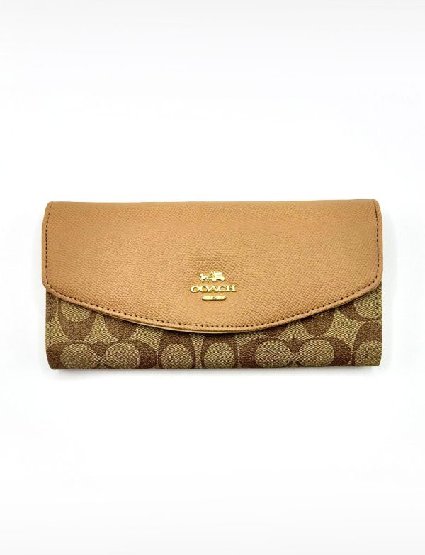 Coach Beige Wallet with Chain ZSL46