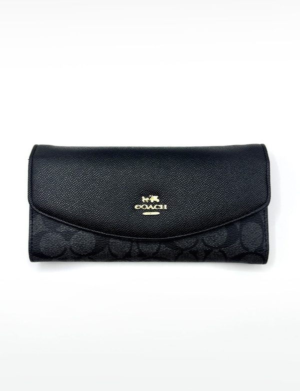 Coach Black Wallet with Chain ZSL47