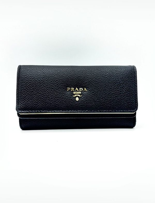 Prada Leather Full Black Wallet  ZSL49