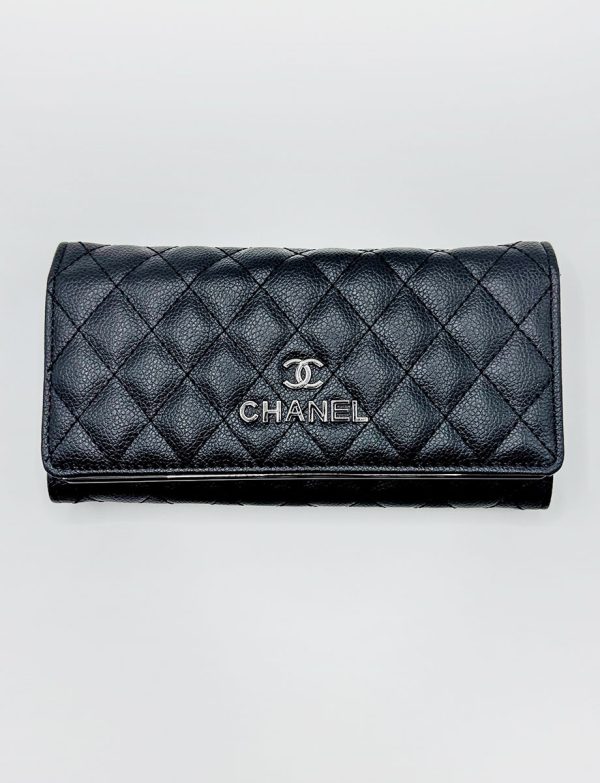 Chanel Black Leather Wallet with Chain ZSL52