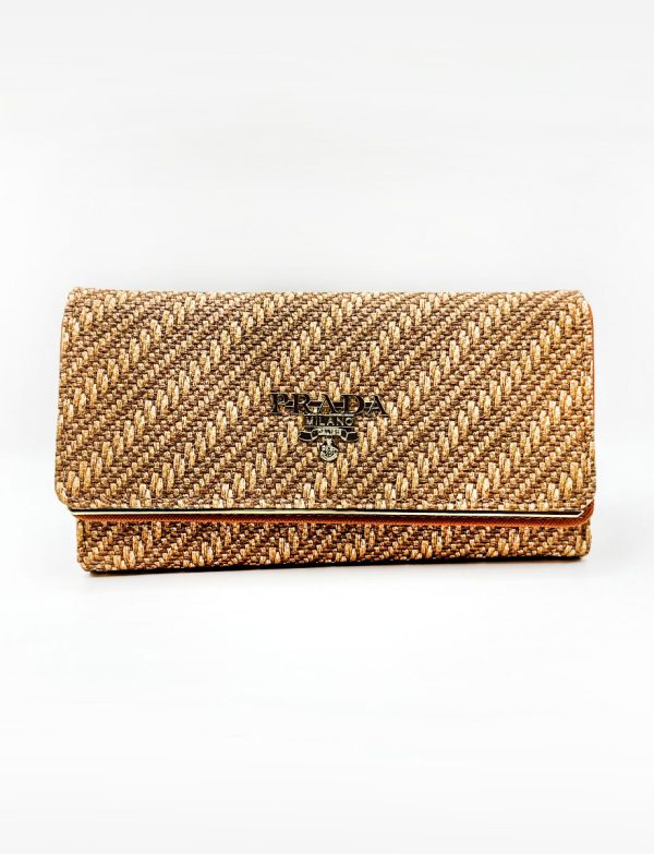 Prada Madras Brown Wallet ZSL53