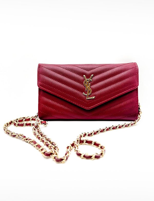 YSL Maroon Side Bag  ZSL 43
